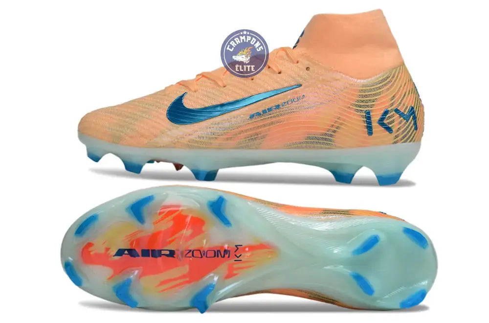 Air Zoom Mercurial Superfly 10 FG Kylian Mbappe - Orange/Bleu turquoise