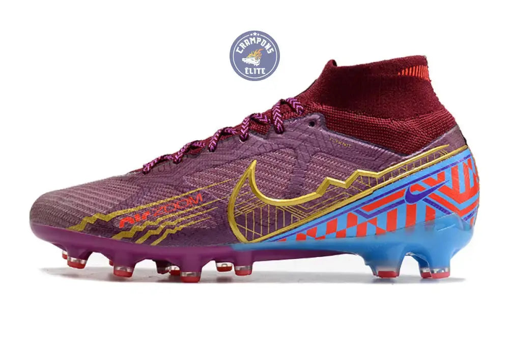 Air Zoom Mercurial Superfly 9 Academy AG Mbappé Personal Edition - Bordeaux/Doré