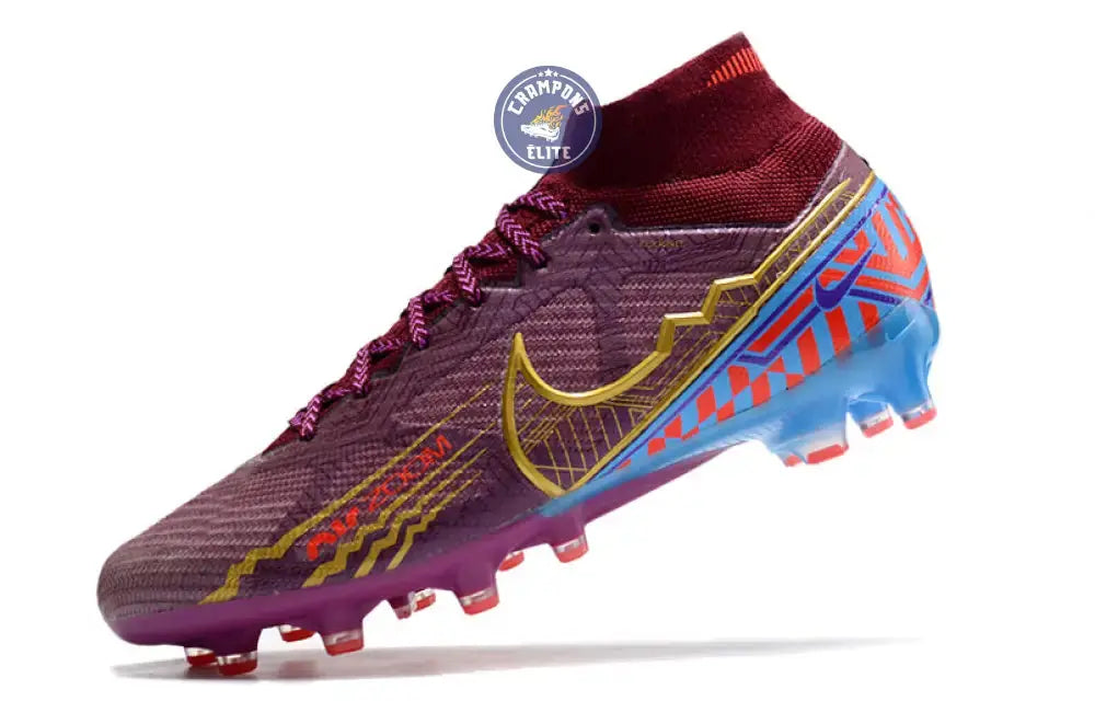 Air Zoom Mercurial Superfly 9 Academy AG Mbappé Personal Edition - Bordeaux/Doré