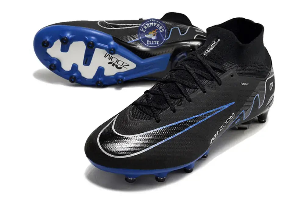 Image of Air Zoom Mercurial Superfly 9 AG Shadow - Noir/Chrome/Bleu