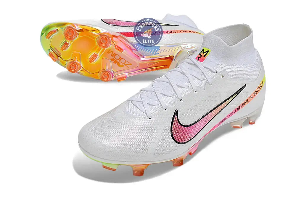 Air Zoom Mercurial Superfly 9 AG x Marcus Rashford - Blanc/Rose/Jaune/Orange