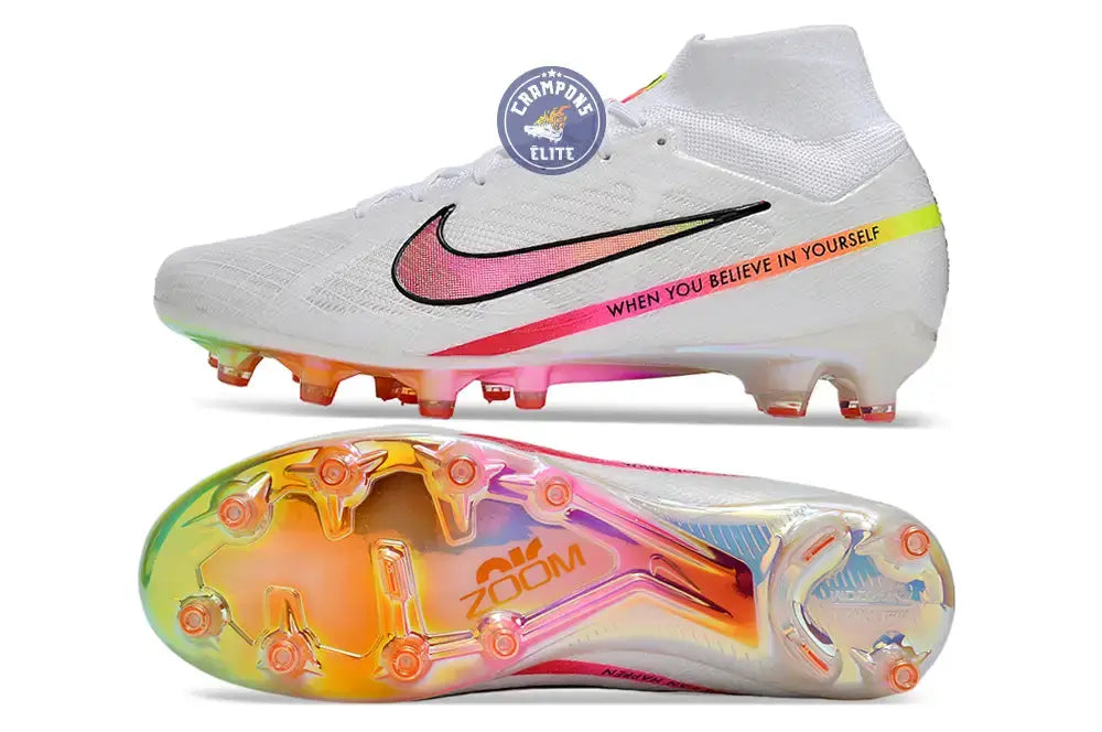 Air Zoom Mercurial Superfly 9 AG x Marcus Rashford - Blanc/Rose/Jaune/Orange