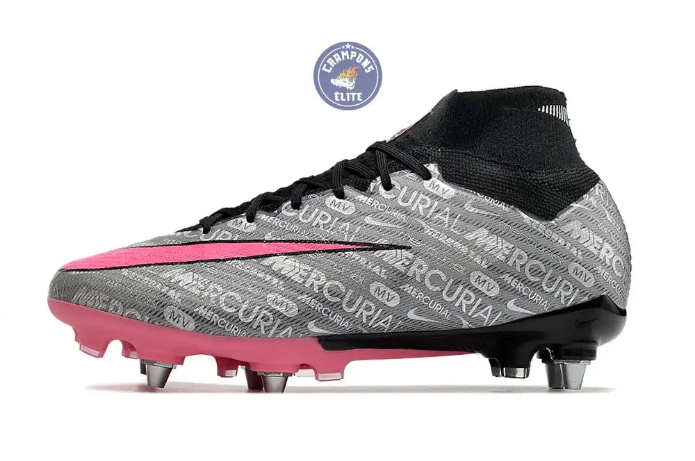 Air Zoom Mercurial Superfly 9 SG 25 - Argenté/Rose/Noir