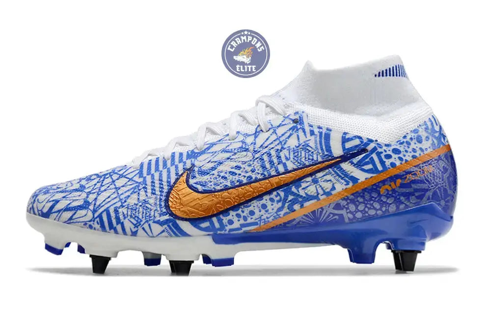 Air Zoom Mercurial Superfly 9 SG-PRO CR7 Personal Edition - Blanc/Cuivré/Bleu