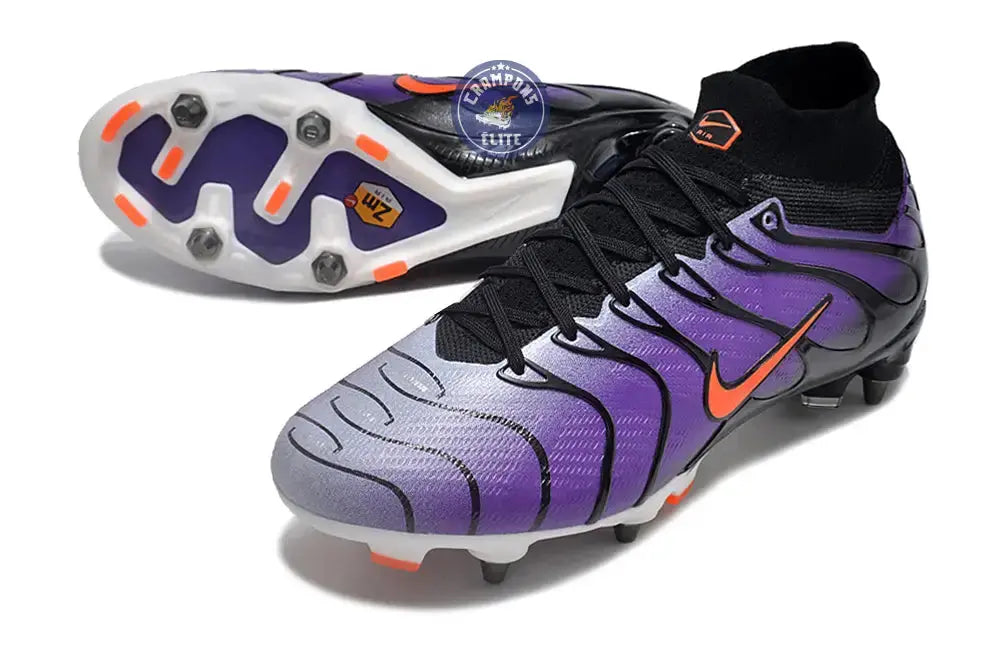 Image of Air Zoom Mercurial Superfly 9 X Air Max Plus SG - Voltage Purple/Orange ÉDITION LIMITÉE