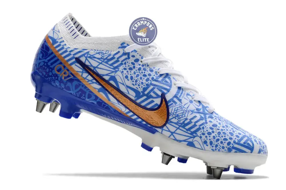 Air Zoom Mercurial Vapor 15 SG-PRO CR7 Personal Edition - Blanc/Cuivré/Bleu