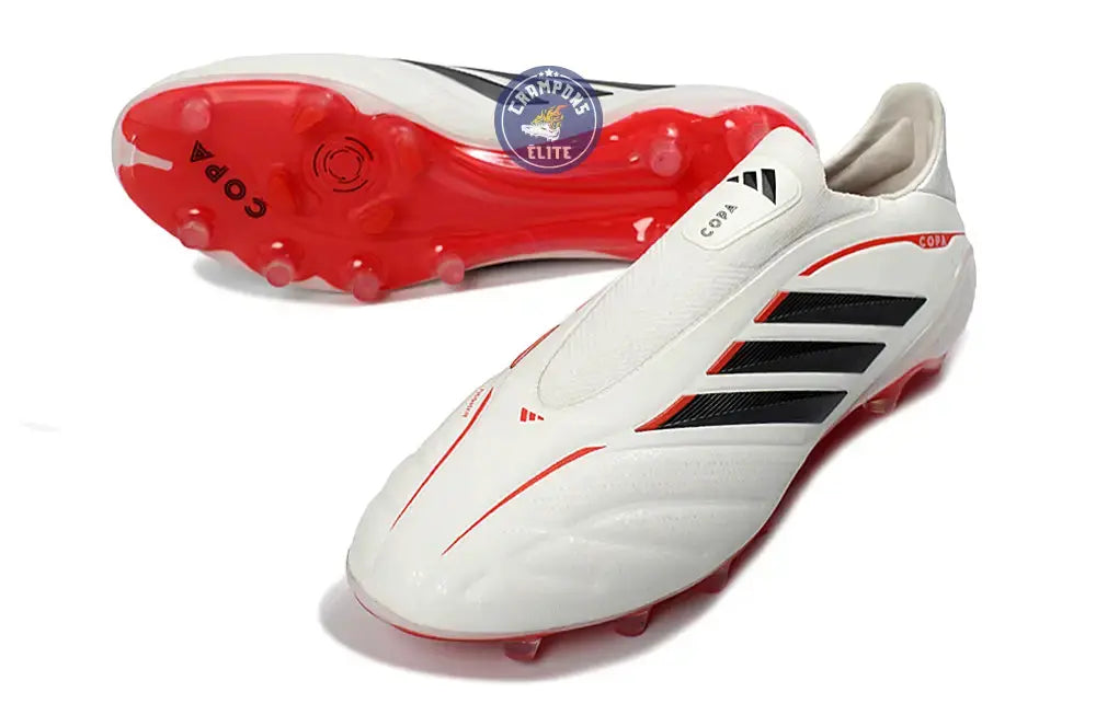 COPA PURE 4 LACELESS ELITE FG BORN FOR GOALS - BLANC/ARGENTÉ/NOIR/LUCID RED - Crampons Elite