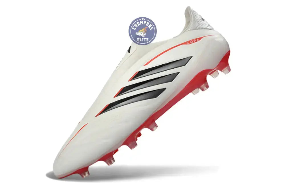COPA PURE 4 LACELESS ELITE FG BORN FOR GOALS - BLANC/ARGENTÉ/NOIR/LUCID RED - Crampons Elite