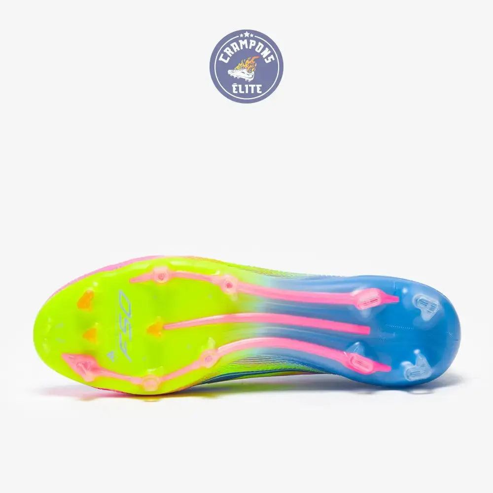 F50 Elite Laceless FG Celestial Victory - Blue Fusion/Lucid Lemon/Lucid Pink