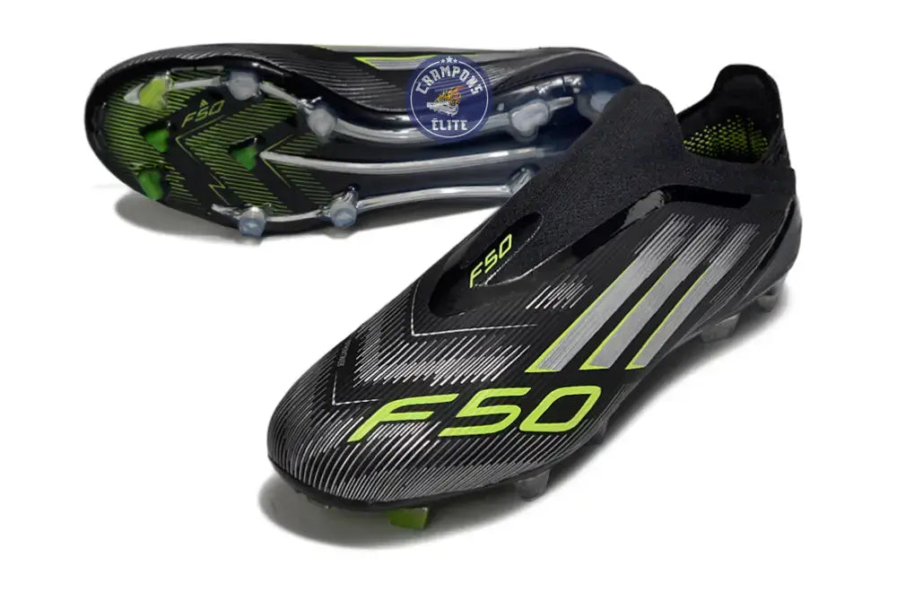 F50 Elite Laceless FG - Noir/Vert/Gris