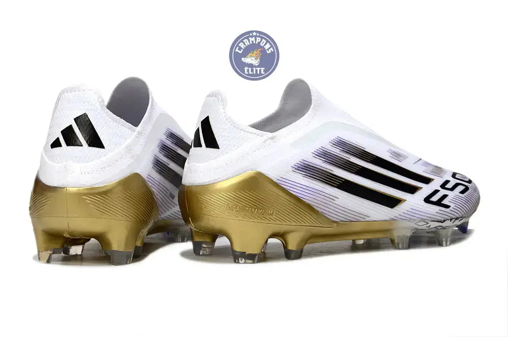 F50 Elite Laceless FG Road to Glory - Blanc/Noir/Doré