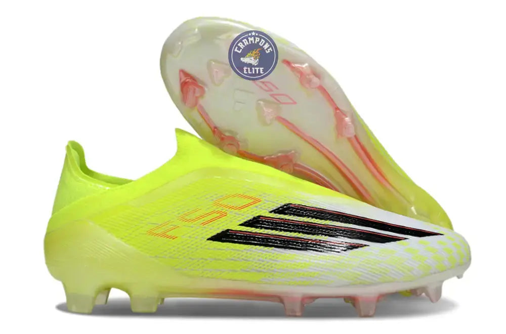 Image of F50 LACELESS ELITE FG BORN FOR GOALS - JAUNE/NOIR/LUCID RED