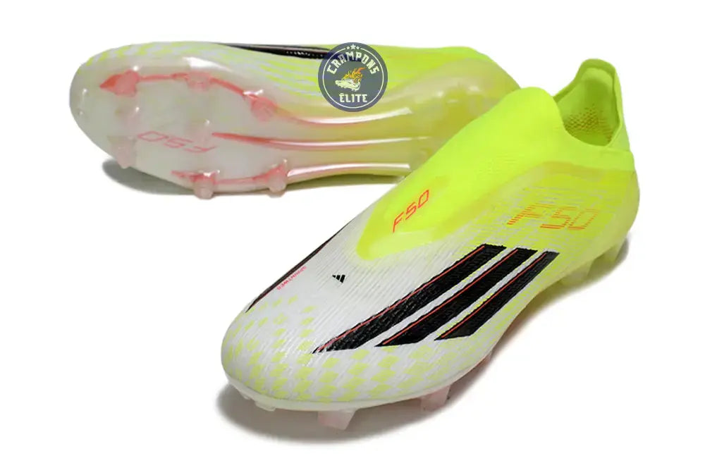 Image of F50 LACELESS ELITE FG BORN FOR GOALS - JAUNE/NOIR/LUCID RED