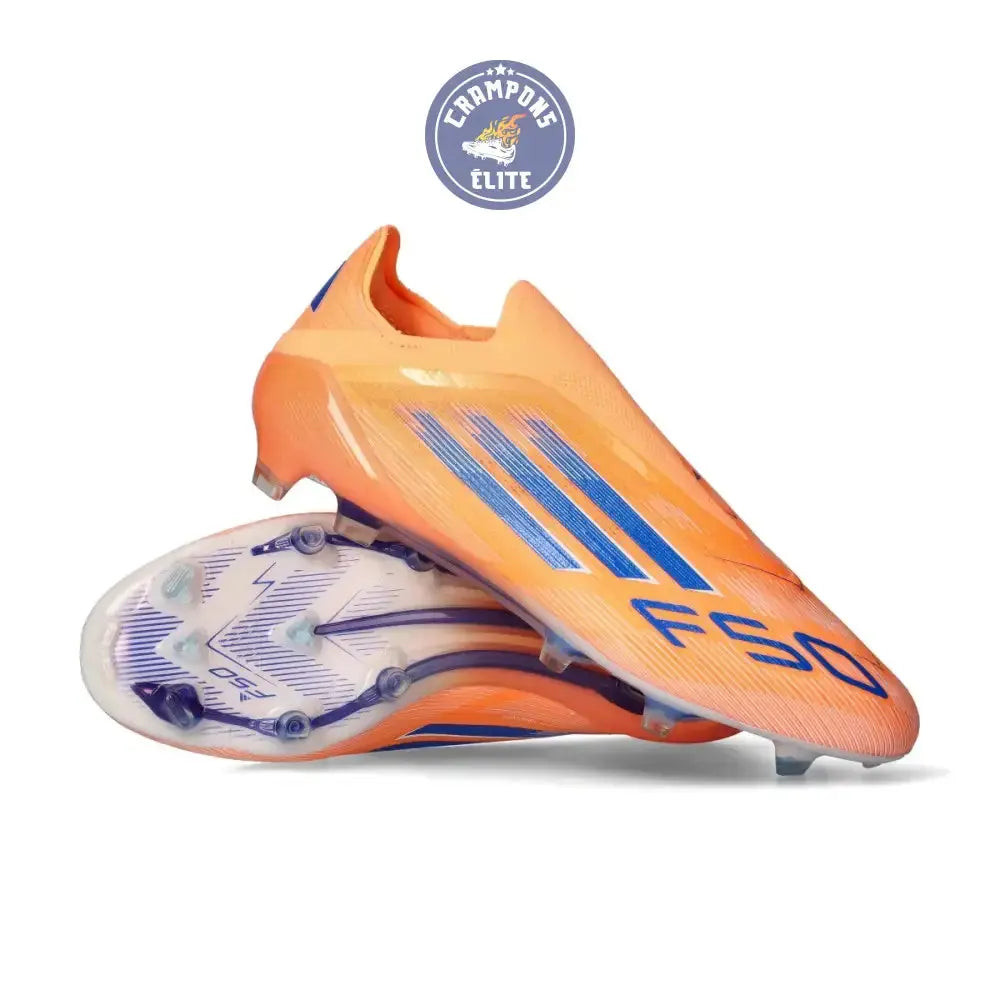 F50 Laceless Elite FG Coral Blaze - Orange/Noir