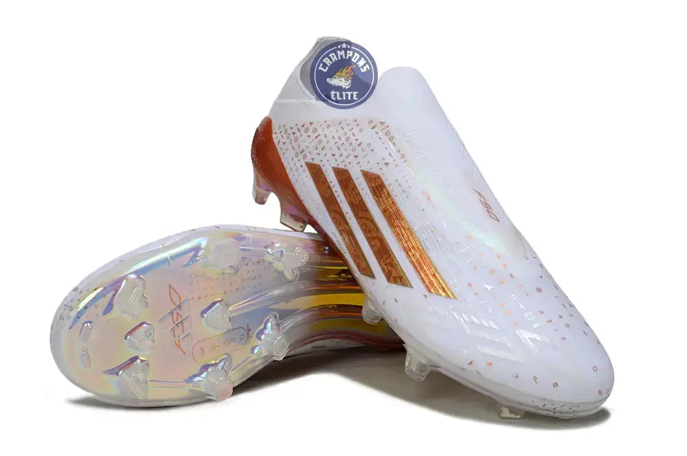 Image of F50 LACELESS ELITE FG x MOHAMED SALAH AFCON - BLANC/BRONZE ÉDITION LIMITÉE