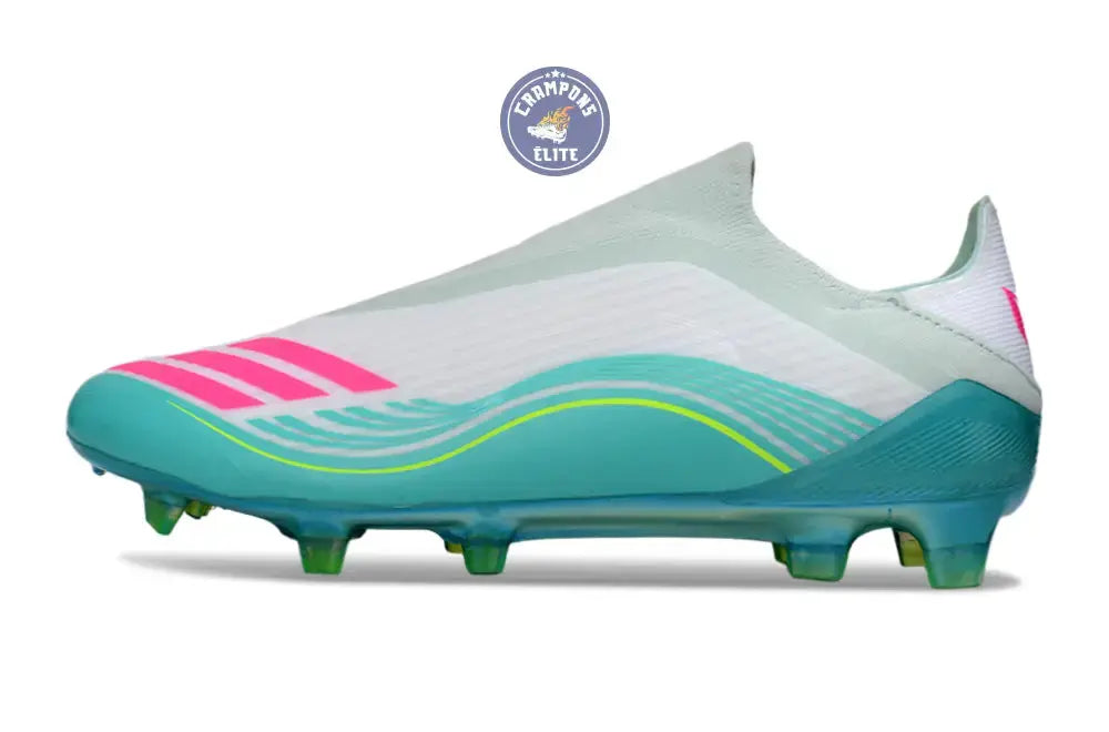 F50 Laceless FG Messi - Turquoise/Blanc/Rose