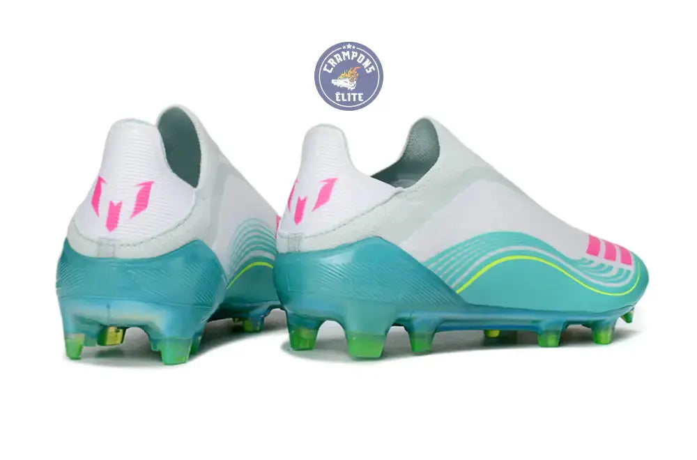 F50 Laceless FG Messi - Turquoise/Blanc/Rose