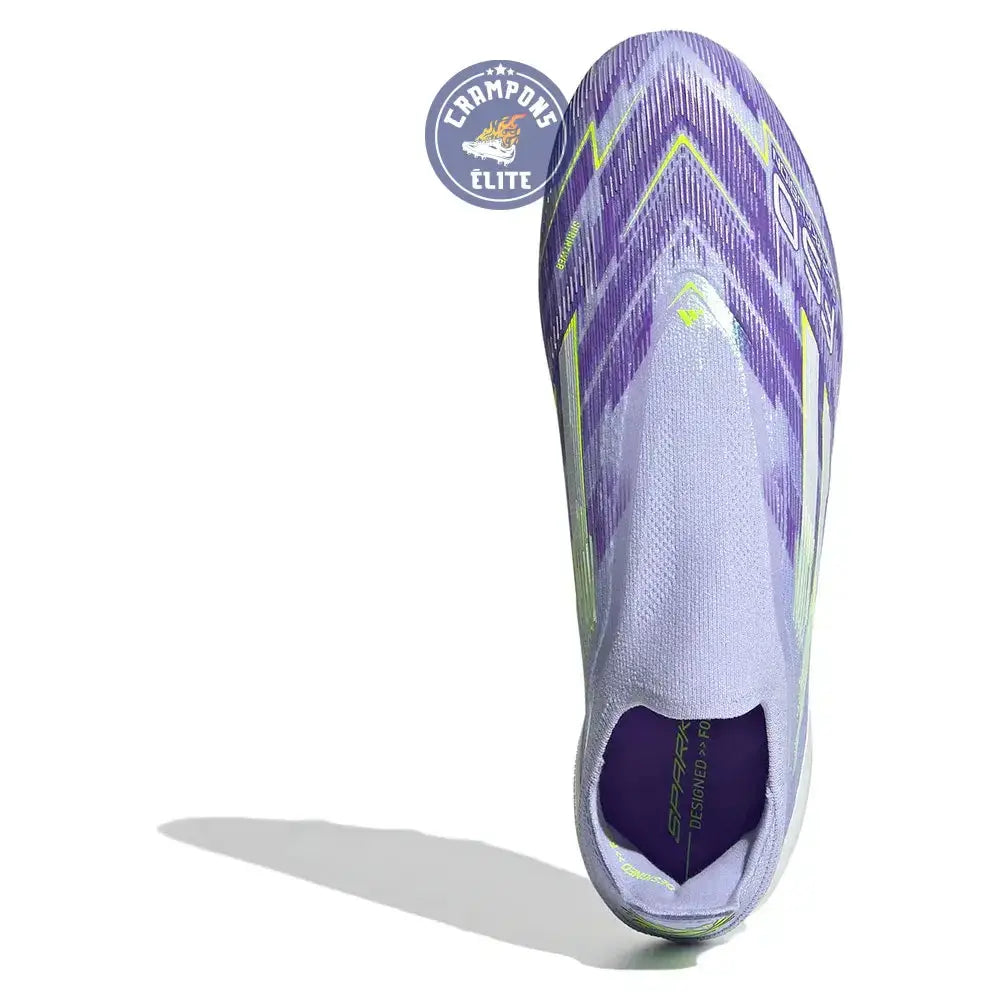 F50 Laceless Sparkfusion Elite Low Cut Laceless FG Radiant Blaze - Violet Tone/Vert/Violet