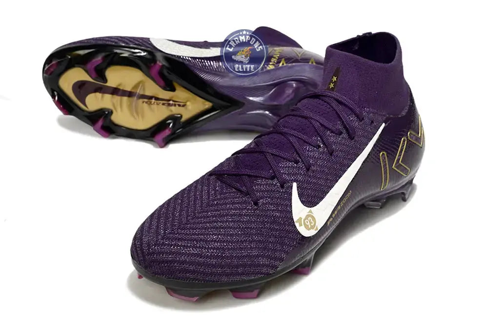 Image of MERCURIAL SUPERFLY 10 ELITE FG MBAPPÉ PERSONAL EDITION - VIOLET/BLANC
