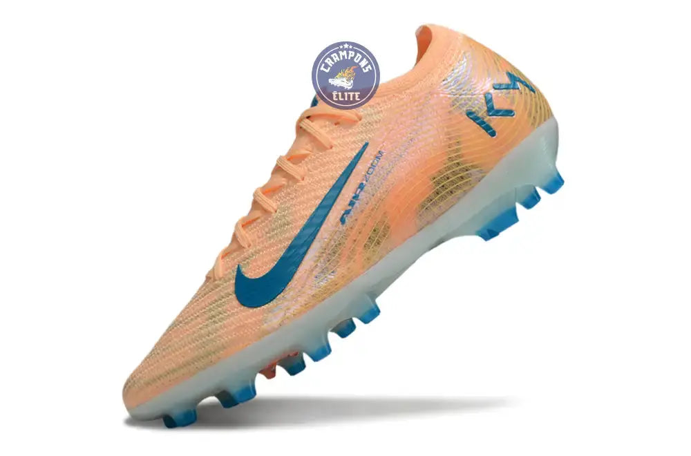 Image of MERCURIAL VAPOR 16 ELITE AG Kylian Mbappe - Orange/Bleu turquoise
