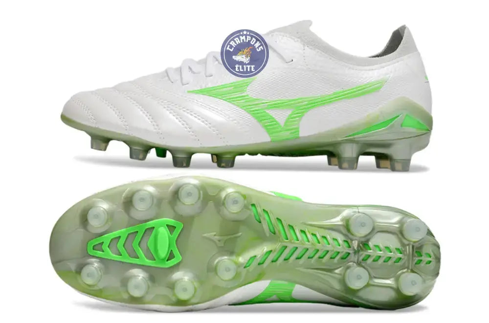 Morelia Neo 4 Beta Elite FG/AG Frontier - Blanc/Vert Néon/Cool Gray