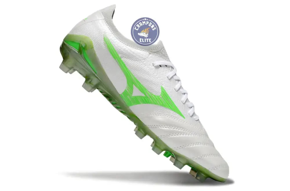 Morelia Neo 4 Beta Elite FG/AG Frontier - Blanc/Vert Néon/Cool Gray