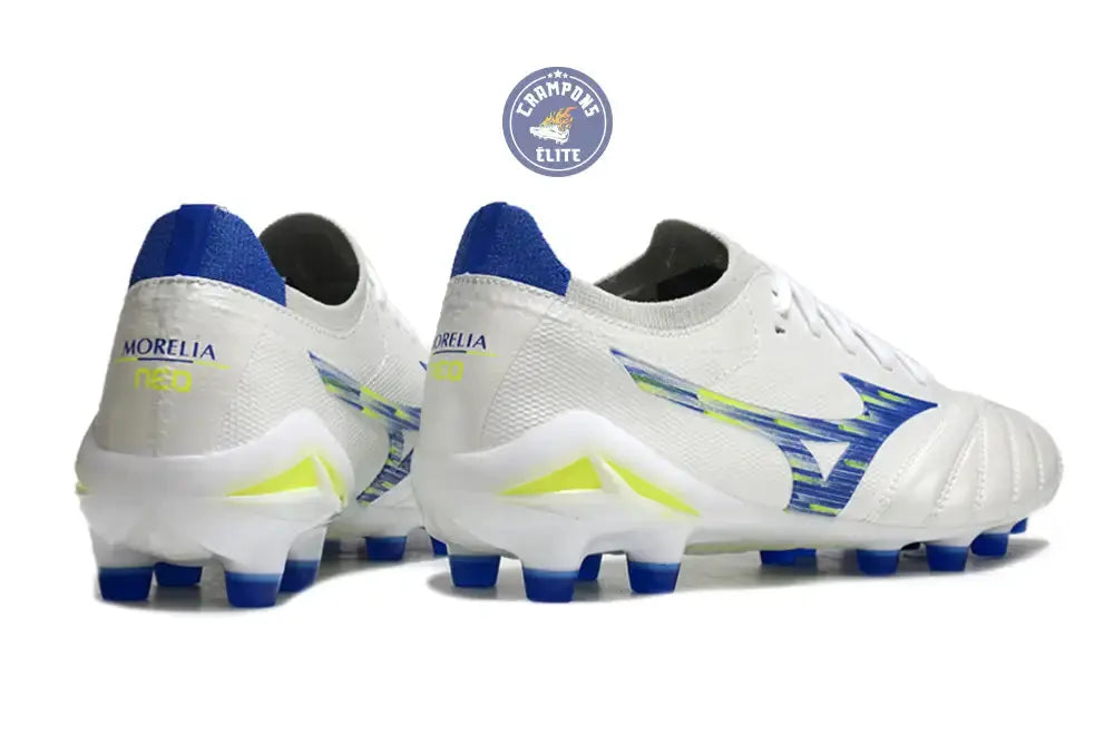 Morelia Neo 4 Elite FG/AG - Blanc/Bleu/Jaune