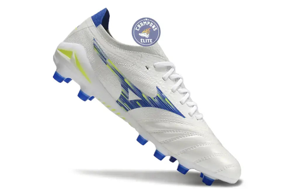 Image of Morelia Neo 4 Elite FG/AG - Blanc/Bleu/Jaune