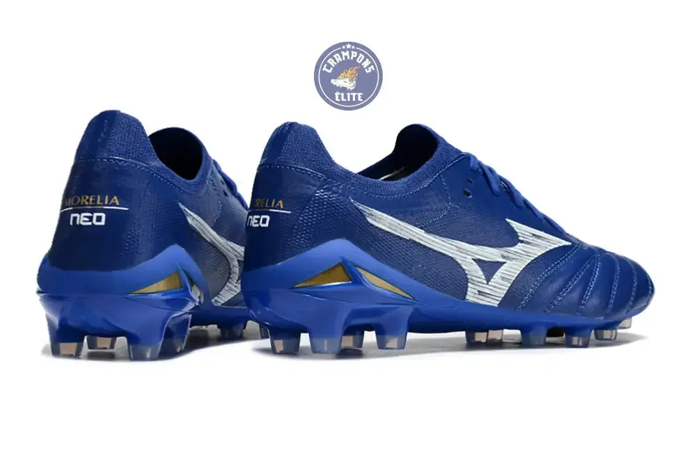 Morelia Neo 4 Elite FG/AG - Bleu/Blanc/Doré