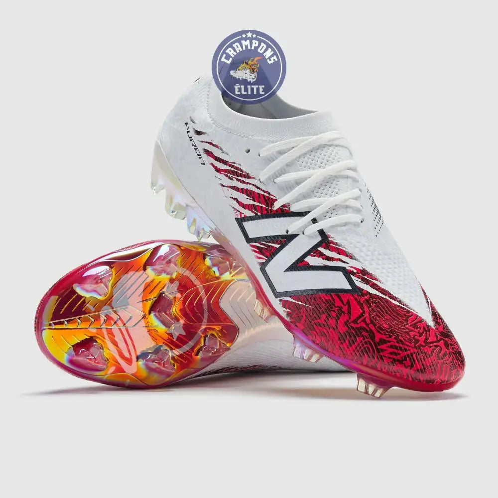 Image of NEW BALANCE  FURON V8 ELITE FG X SAKA - BLANC/ROUGE Ma boutique