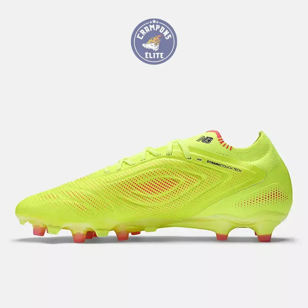 Image of NEW BALANCE TEKELA V5 ELITE LOW CUT FG FIRST EDITION - HI-LITE/NOIR/ROSE