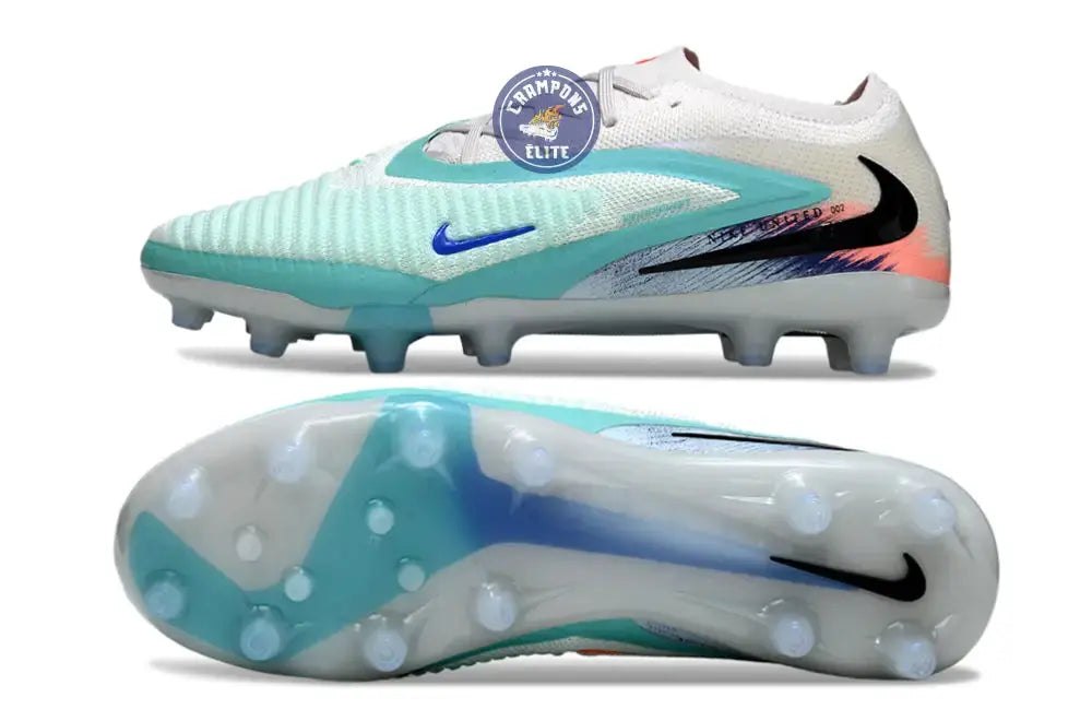 Image of PHANTOM 6 ELITE AG LOW CUT UNITED PACK 002 AG -BLANC/TURQUOISE/VIOLET