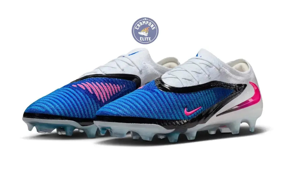 Image of Phantom 6 Elite Low Cut FG - ATTACK PACK - Bleu/Banc/Noir/Rose