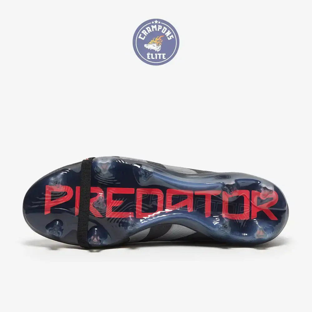 Predator 25 Elite Fold-over Tongue FG Stealth Victory - Noir/Gris/Lucid Red