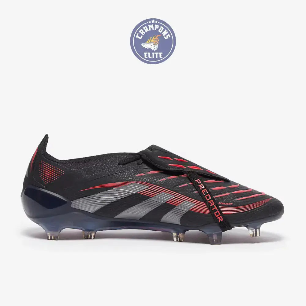 Predator 25 Elite Fold-over Tongue FG Stealth Victory - Noir/Gris/Lucid Red