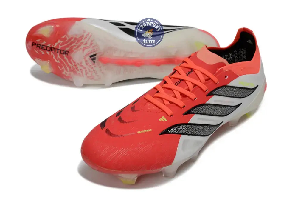 Image of PREDATOR 26 ELITE LACETS FG BORN FOR GOALS - LUCID RED/NOIR/BLANC