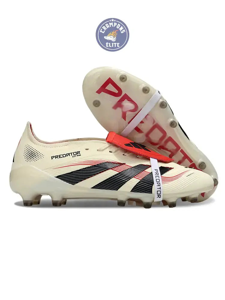 Predator Elite Fold-over Tongue AG Champagne - Blanc/Noir/Pure Ruby