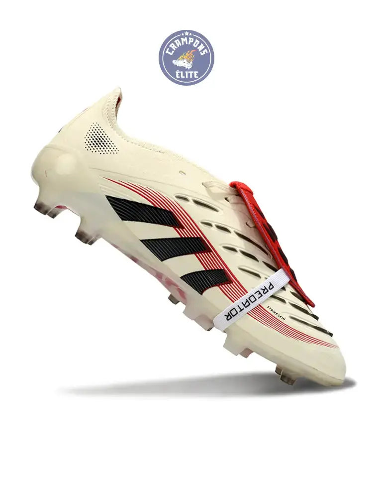 Image of Predator Elite Fold-over Tongue AG Champagne - Blanc/Noir/Pure Ruby