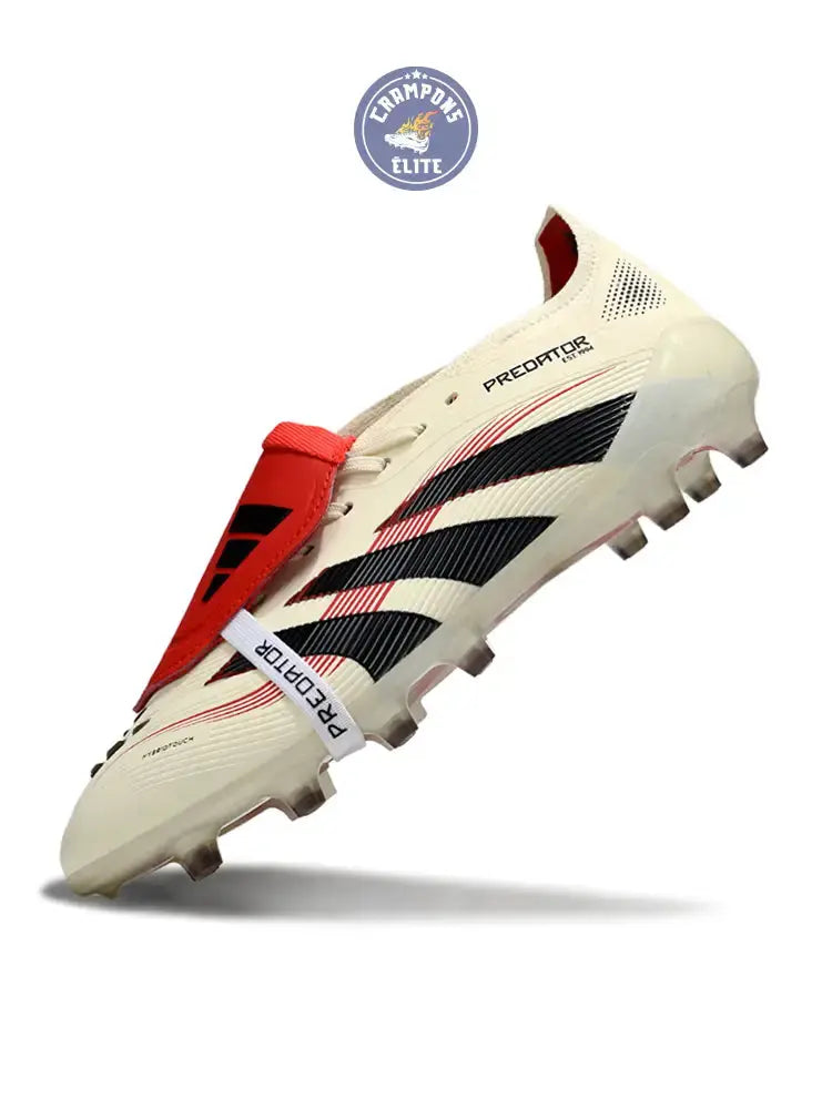 Predator Elite Fold-over Tongue AG Champagne - Blanc/Noir/Pure Ruby