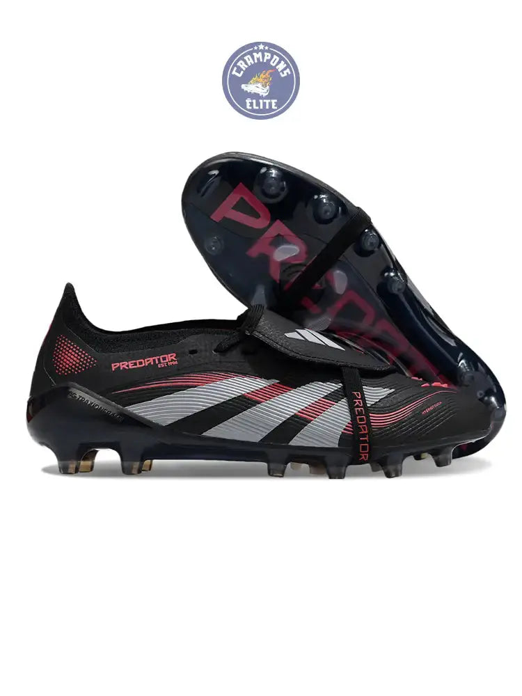 Predator Elite Fold-over Tongue AG Stealth Victory - Noir/Gris/Lucid Red