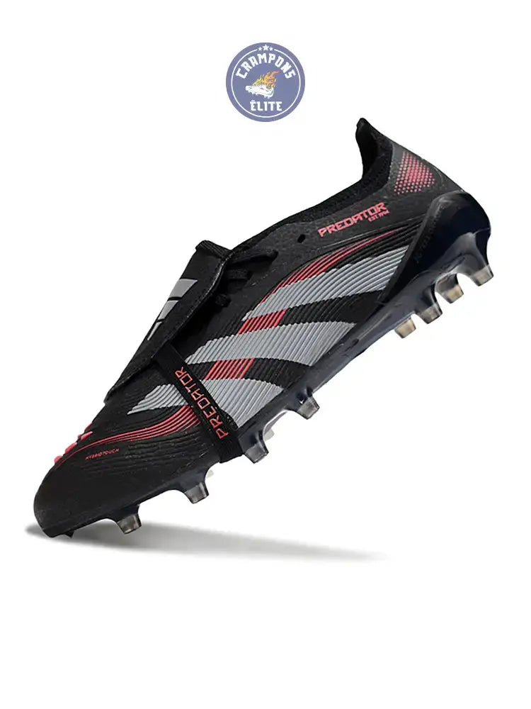 Predator Elite Fold-over Tongue AG Stealth Victory - Noir/Gris/Lucid Red