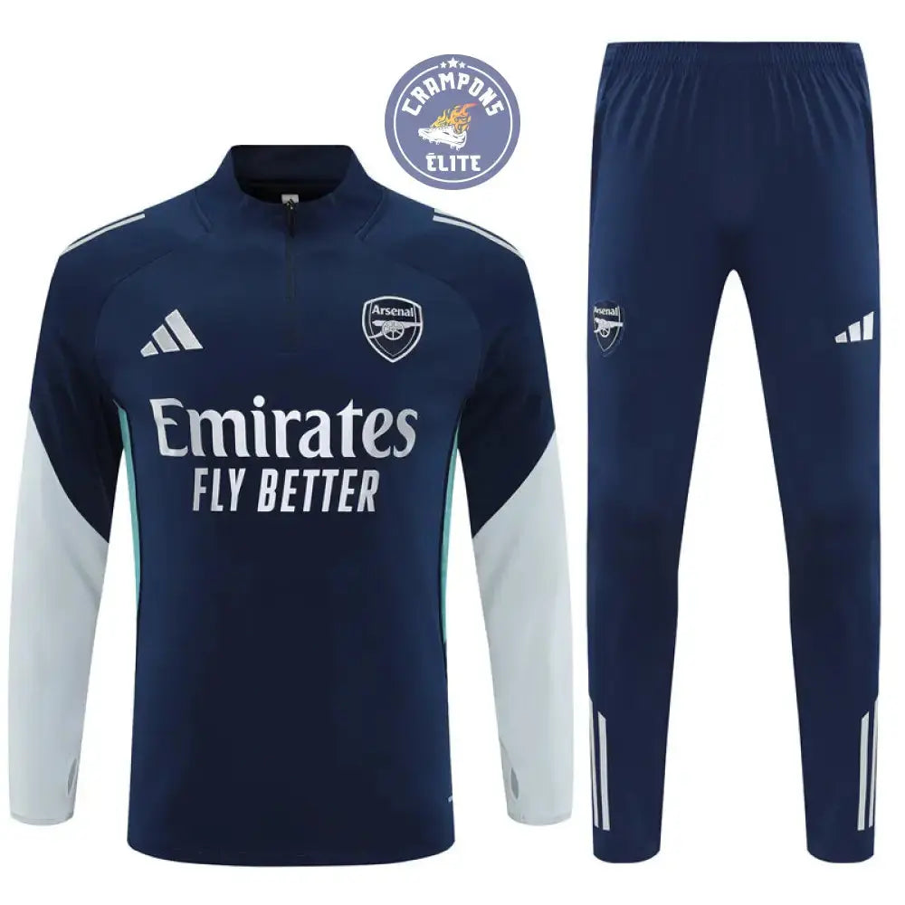 Image of Survêtement d’entraînement demi-zip - Arsenal 2025/2026 - Bleu/Bleu Turquoise/Gris