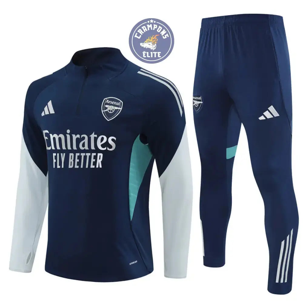Image of Survêtement d’entraînement demi-zip - Arsenal 2025/2026 - Bleu/Bleu Turquoise/Gris
