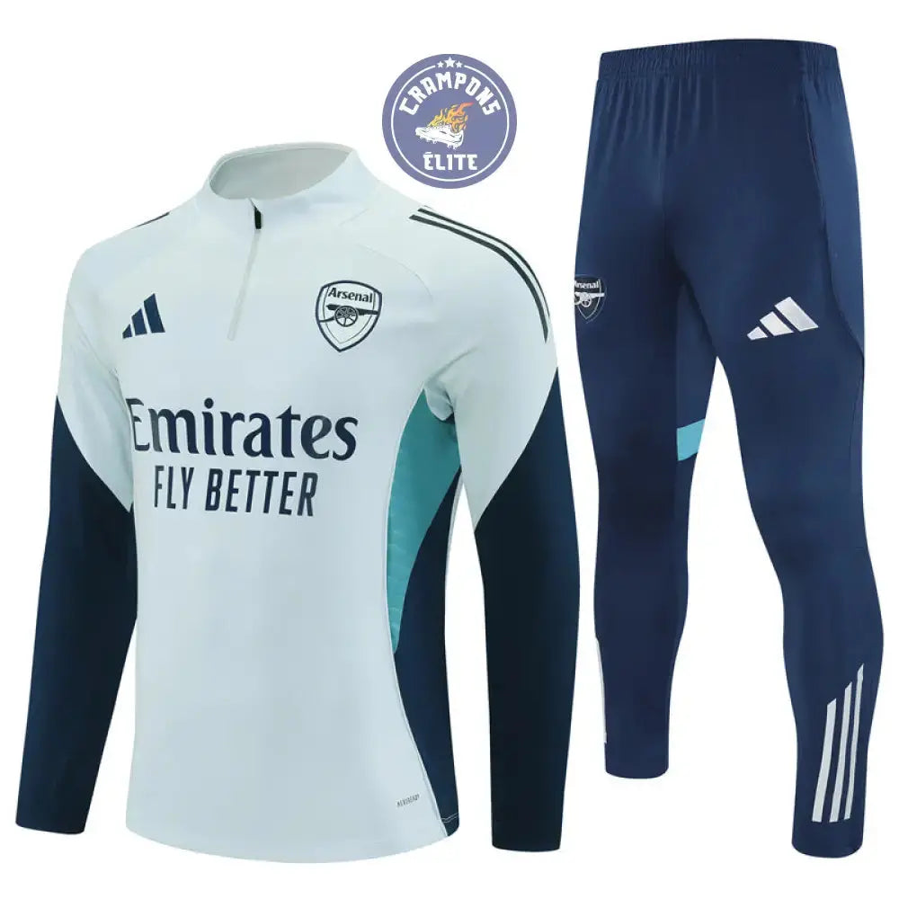 Survêtement d’entraînement demi-zip - Arsenal 2025/2026 - Bleu Turquoise/Bleu/Bleu Ciel