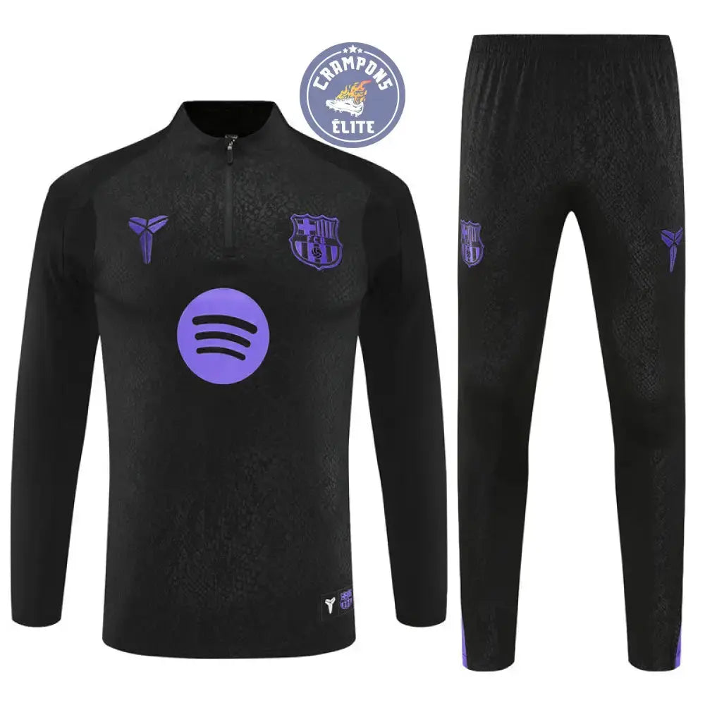 Image of Survêtement d’entraînement demi-zip - Barcelone 2025/2026 - Noir/Violet
