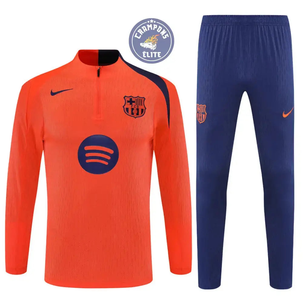 Image of Survêtement d’entraînement demi-zip - Barcelone 2025/2026 - Orange/Bleu
