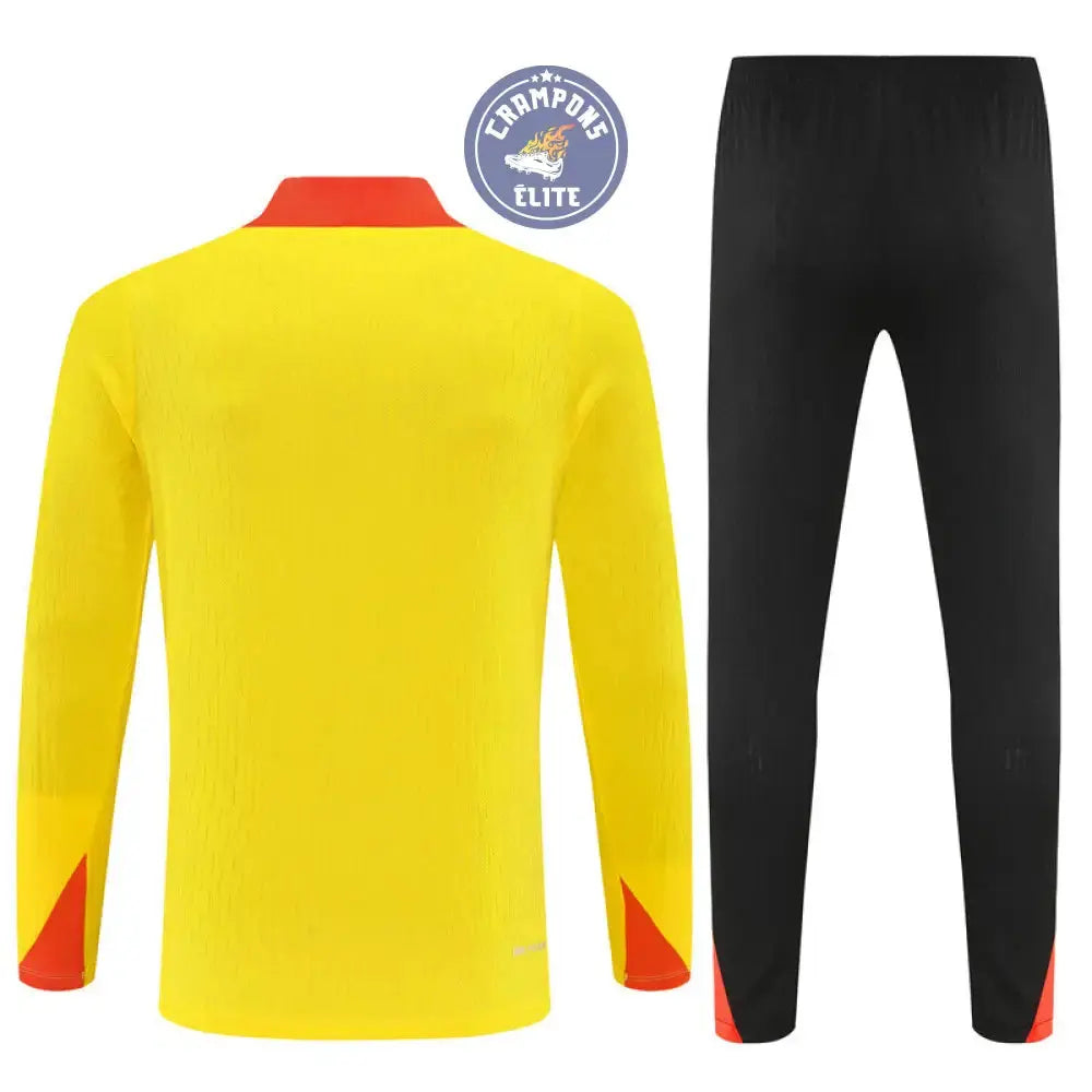 Image of Survêtement d’entraînement demi-zip - Brésil 2025/2026 - Jaune/Noir/Orange