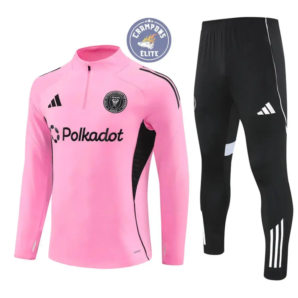 Image of Survêtement d’entraînement demi-zip - Inter Miami 2025/2026 - Rose/Noir/Blanc