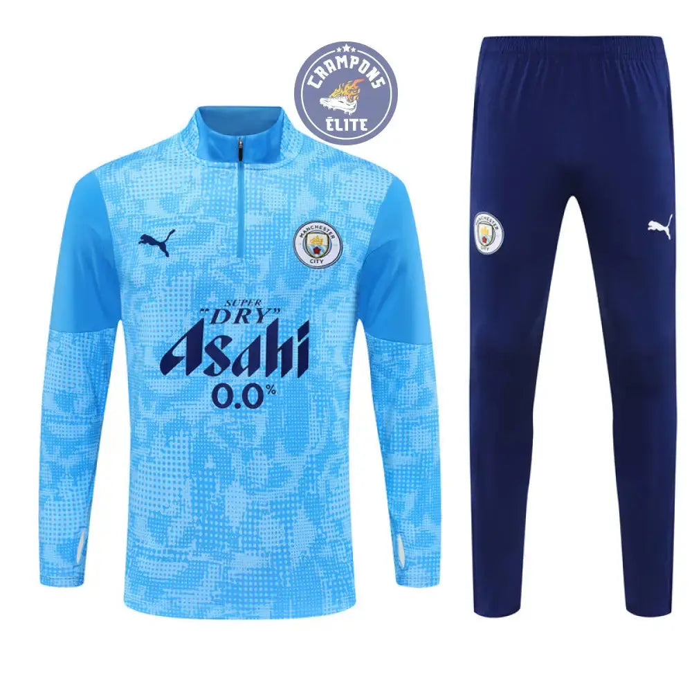 Survêtement d’entraînement demi-zip - Manchester City 2025/2026 - Bleu/Bleu Ciel