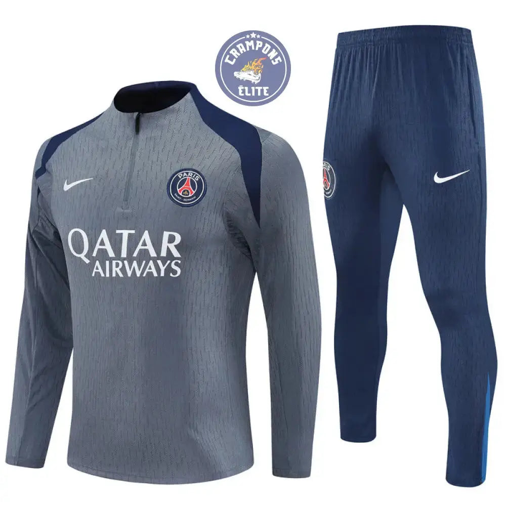 Survêtement d’entraînement demi-zip - PSG 2025/2026 -Gris/Bleu Marine
